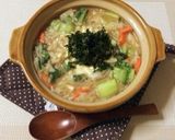 土鍋で作る 熱々！味噌チーズおじや作り方5写真