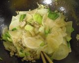 簡単(^ω^)ぺらぺら大根の塩麻婆作り方3写真