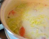 ぽっかぽか。白菜とチーズのクリーム煮作り方4写真