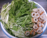 水菜とちくわの醤油炒め作り方1写真