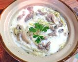 簡単お手軽♪豚こまと白菜のクリーム小鍋作り方4写真