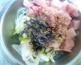 俺流のおつまみ！鮪とネギの激旨塩昆布和え作り方3写真