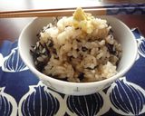 ひじき煮リメイク炊込みご飯＊とバター＊作り方6写真