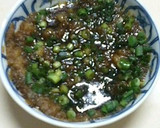 茹で豚と揚げなすの酢醤油おろしびたし作り方4写真