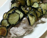 茹で豚と揚げなすの酢醤油おろしびたし作り方5写真