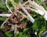 春菊と牛肉のサラダ作り方4写真