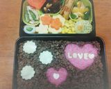 海苔弁&そぼろ♥ラブ弁当作り方4写真