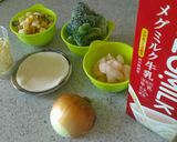 餃子の皮を使ったパリパリミルクスープ作り方1写真