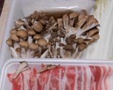 豚ばら肉と豆苗のフライパン焼き作り方1写真