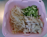 簡単！もやしでかさましネギダレ棒々鶏風☆作り方2写真