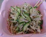 簡単！もやしでかさましネギダレ棒々鶏風☆作り方3写真