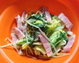 白菜と水菜の温かいサラダ作り方4写真