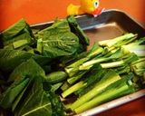 小松菜のにんにくバター醤油炒め♪作り方2写真