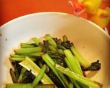 小松菜のにんにくバター醤油炒め♪作り方5写真