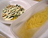 ☆一人ランチに☆さばトロッ♪マヨパスタ作り方4写真