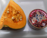 22日冬至・かぼちゃとゆであずき缶の煮物作り方1写真
