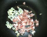 小松菜と豚肉の簡単やみつきチャーハン作り方1写真