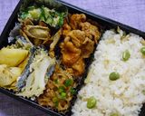 大人かわいいピンク♡枝豆と紅生姜ご飯弁当作り方8写真