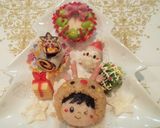 クリスマス☆キャラ弁に♪枝豆でリース作り方6写真
