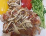 鶏もも肉としめじソテーニンニクソースかけ作り方12写真