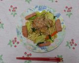 野菜たっぷり☆スパム入り沖縄風焼きうどん作り方5写真