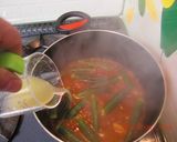 オクラと鶏肉料理作り方12写真