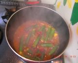 オクラと鶏肉料理作り方11写真