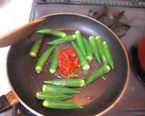 オクラと鶏肉料理作り方9写真