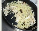 きのこのガーリック塩焼きそば作り方4写真