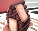 チョコ棒で★お菓子の家★作り方3写真