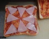 カマンベールチーズとハムとツナのトースト作り方3写真