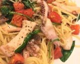 ほうれん草とトマトのアンチョビパスタ作り方7写真