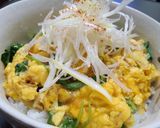なめ茸と三つ葉のふわふわ卵(丼にも)作り方5写真