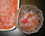 ☆天の川♪ナタデココ・西瓜の寒天ゼリー作り方5写真