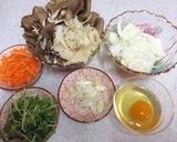 花びらたけの卵とじ丼作り方1写真