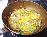 花びらたけの卵とじ丼作り方4写真