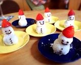 クリスマスに♡雪だるまのイチゴ大福作り方10写真