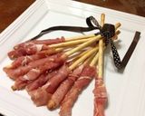 生ハムのグリッチーニ巻き☆作り方1写真