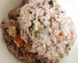 牡蠣と梅干しとチーズと雑穀の桜色ご飯作り方6写真