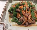 スピードおかず＊牛肉とピーマンの甘辛炒め作り方7写真