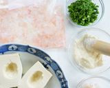 えびと豆腐の蒸し物 (百花蒸豆腐）作り方2写真