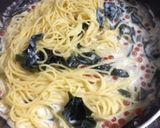 イクラとワカメの超簡単クリームパスタ作り方3写真