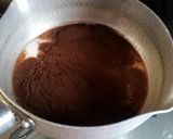 ココアで☆濃厚ほろにが焼きチョコプリン♡作り方2写真