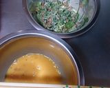 節約おつまみ♪青い部分&納豆オムレツ♬作り方2写真