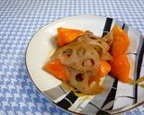 れんこんと柿のバルサミコ甘酢和え♪作り方6写真