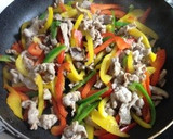 豚肉とピーマンのニンニク炒め(^_^)作り方4写真