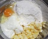 ゴロゴロりんごとヨーグルトのホットケーキ作り方2写真