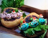グリーンメン＆ハム君のロールパン弁当作り方5写真
