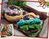 グリーンメン＆ハム君のロールパン弁当作り方9写真
