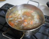 フライドチキンスープ（クリスマスの残り）作り方3写真